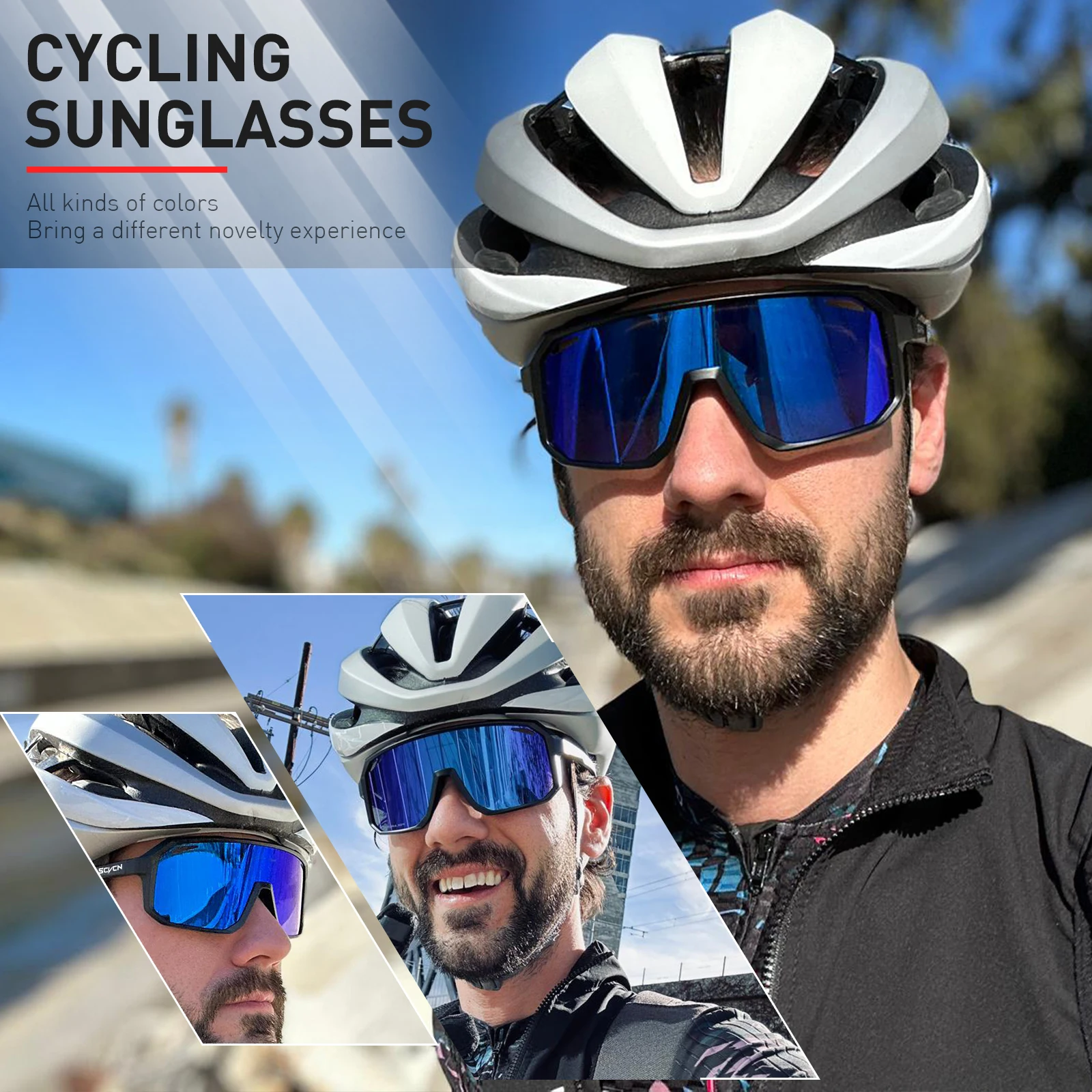 Scvcn novo ciclismo óculos de  - Mountain Biking Sunglasses avaliação e preço