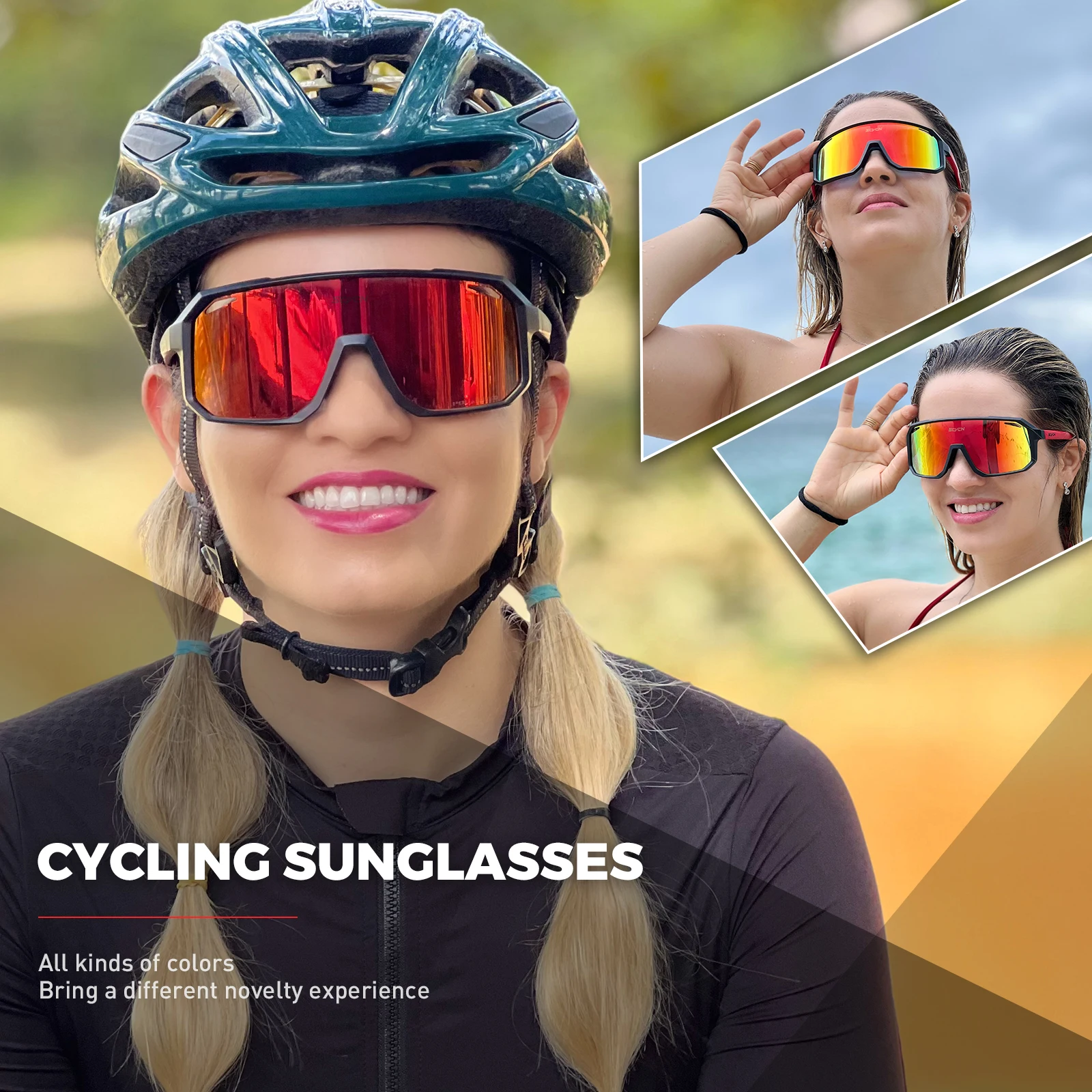 Scvcn novo ciclismo óculos de  - Mountain Biking Sunglasses avaliação e preço