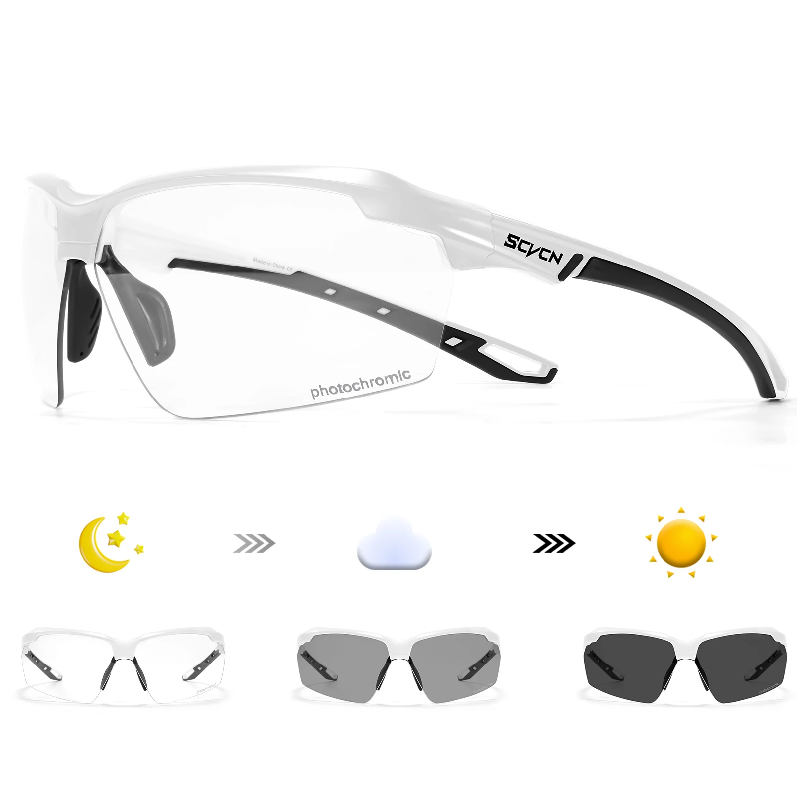 Scvcn fotocromático ciclismo ó - Mountain Biking Sunglasses avaliação e preço